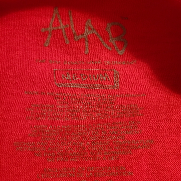 A.LAB | "Don't Panic It's Organic" GRAPHIC LONGSLEEVE med red - Picture 6 of 7